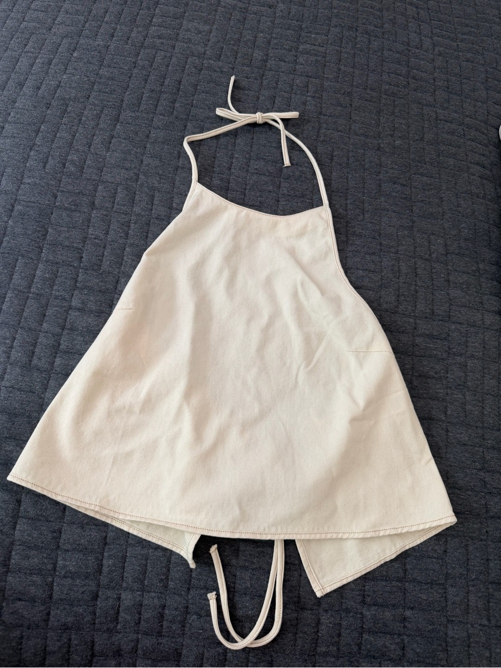 Miss Love cream Halter Tie-Back Tank Top